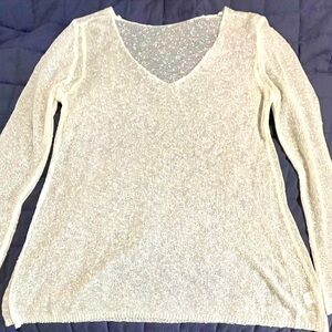 Lightweight white summer sweater size M